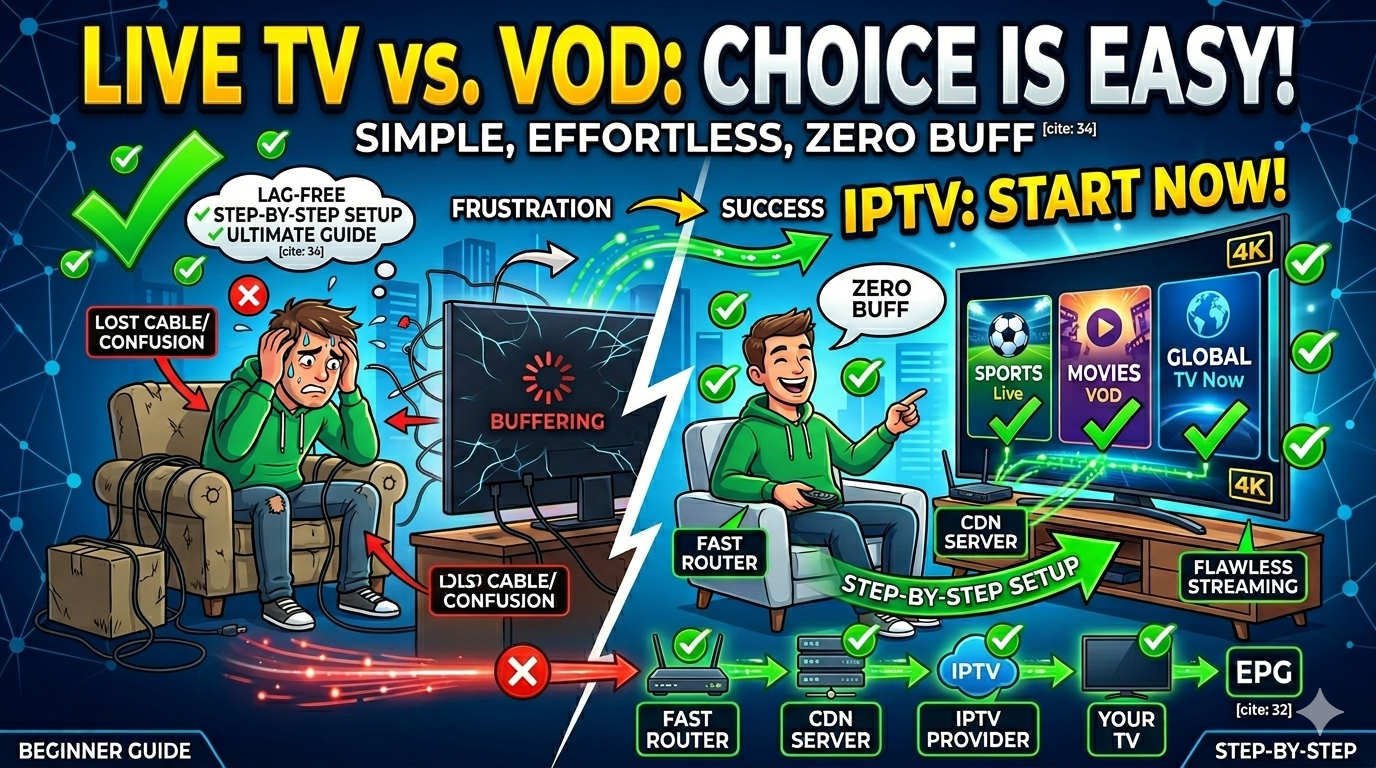 IPTV Live TV vs VOD Difference